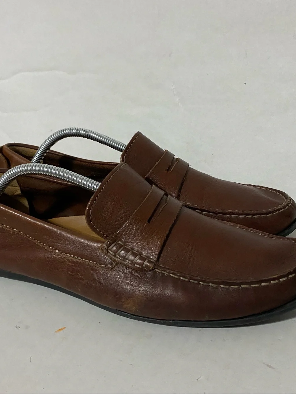 Clarks Brown Leather Penny Loafers